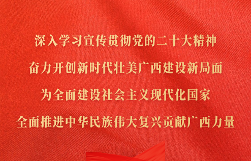 深入學習宣傳貫徹黨的二十大精神，奮力開創新時代壯美廣西建設新局面，為全面建設社會主義現代化國家、全面推進中華民族偉大復興貢獻廣西力量